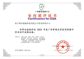2023常规化学室间质评合格